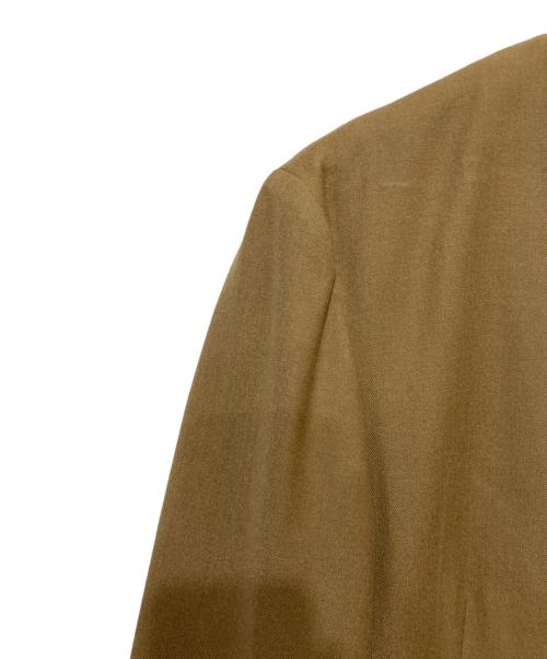 BALLSEY（ボールジィ）BALLSEY (ボールジィ) ウールサキソニー ノーカラージャケット ブラウン サイズ:SIZE34の古着・服飾アイテム