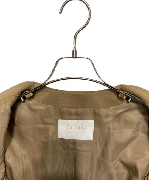 BALLSEY（ボールジィ）BALLSEY (ボールジィ) ウールサキソニー ノーカラージャケット ブラウン サイズ:SIZE34の古着・服飾アイテム