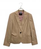 TOMORROW LANDトゥモローランド）の古着「ウールストレッチオックス ピークドラペルジャケット」｜ベージュ