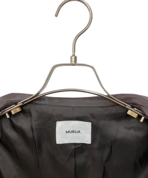 MURUA（ムルーア）MURUA (ムルーア) フェイクレザーテーラードジャケット ブラウン サイズ:Freeの古着・服飾アイテム