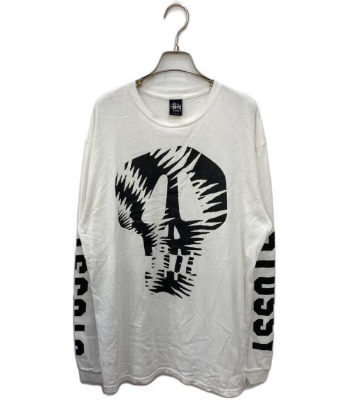 stussy（ステューシー）stussy (ステューシー) スカルプリントカットソー ホワイト サイズ:XLの古着・服飾アイテム