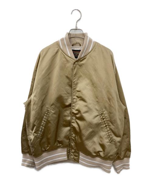 skookum（スクーカム）SKOOKUM (スクーカム) 別注スタジャン ベージュ サイズ:Ⅼの古着・服飾アイテム