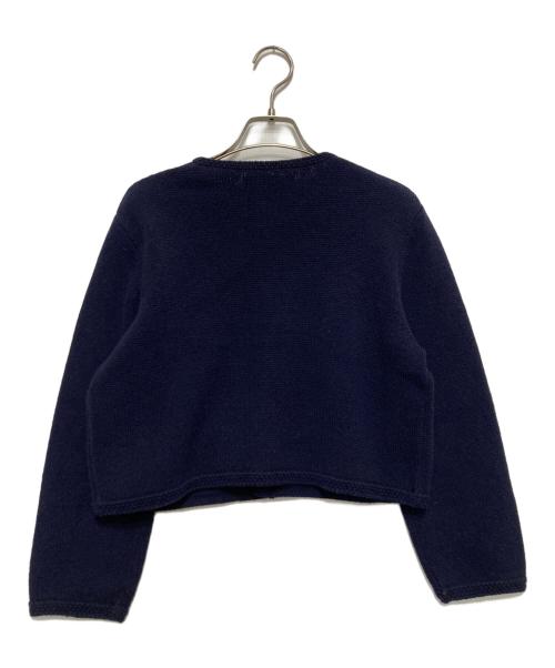 MACPHEE（マカフィー）MACPHEE (マカフィー) ハーフミラノリブクロップドカーディガン ネイビー サイズ:Sの古着・服飾アイテム