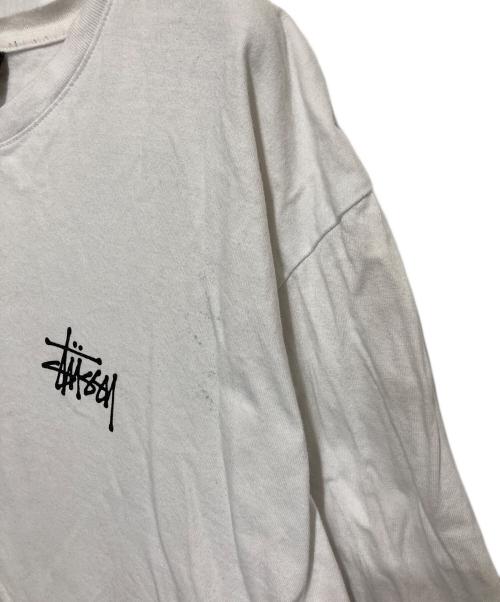 stussy（ステューシー）stussy (ステューシー) バックプリントTシャツ ホワイト サイズ:XLの古着・服飾アイテム