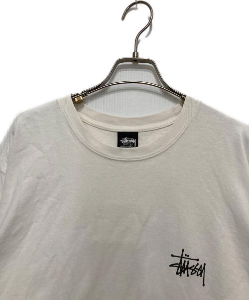 stussy（ステューシー）stussy (ステューシー) バックプリントTシャツ ホワイト サイズ:Lの古着・服飾アイテム