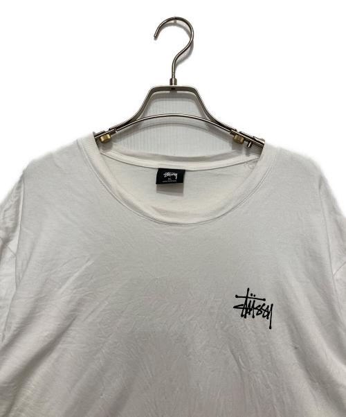stussy（ステューシー）stussy (ステューシー) バックプリントTシャツ ホワイト サイズ:XLの古着・服飾アイテム