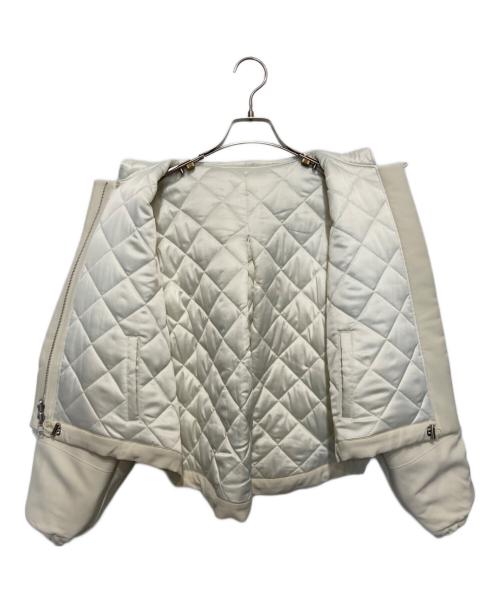 MARILYN MOON（マリリンムーン）MARILYN MOON (マリリンムーン) キルティング リバーシブル ブルゾン アイボリー サイズ:FREEの古着・服飾アイテム