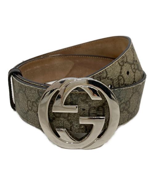 GUCCI（グッチ）GUCCI (グッチ) インターロッキングGバックルベルト ベージュの古着・服飾アイテム
