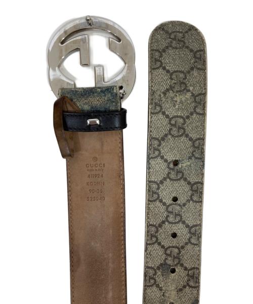 GUCCI（グッチ）GUCCI (グッチ) インターロッキングGバックルベルト ベージュの古着・服飾アイテム