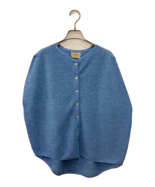 UNITED ARROWS（ユナイテッドアローズ）UNITED ARROWS (ユナイテッドアローズ) ラウンド ショートスリーブ ニット ブルー サイズ:FREEの古着・服飾アイテム