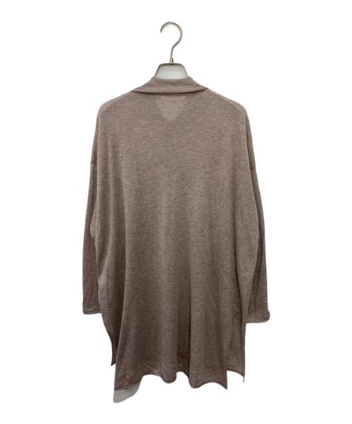 GALERIE VIE（ギャルリーヴィー）GALERIE VIE (ギャルリーヴィー) コットンカシミヤシルク ハイネックカーディガン ブラウン サイズ:Ｓの古着・服飾アイテム