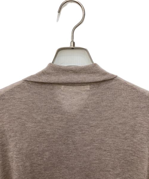 GALERIE VIE（ギャルリーヴィー）GALERIE VIE (ギャルリーヴィー) コットンカシミヤシルク ハイネックカーディガン ブラウン サイズ:Ｓの古着・服飾アイテム