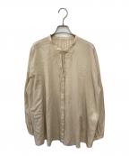 Whim Gazetteウィムガゼット）の古着「ローン2WAYギャザーブラウス」｜ベージュ