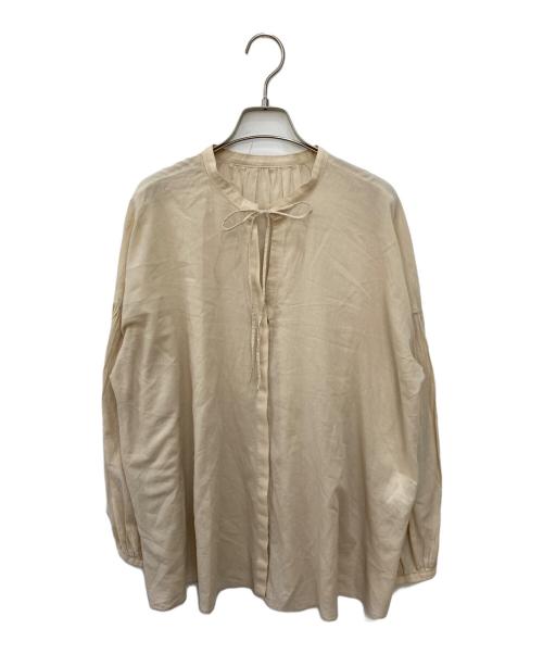 Whim Gazette（ウィムガゼット）Whim Gazette (ウィムガゼット) ローン2WAYギャザーブラウス ベージュ サイズ:FREEの古着・服飾アイテム