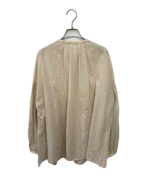 Whim Gazette（ウィムガゼット）Whim Gazette (ウィムガゼット) ローン2WAYギャザーブラウス ベージュ サイズ:FREEの古着・服飾アイテム