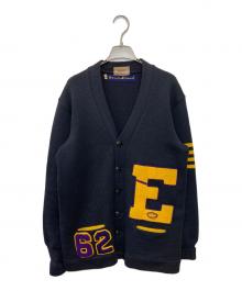 Dehen（ディーエン）の古着「レタードカーディガン」｜ネイビー