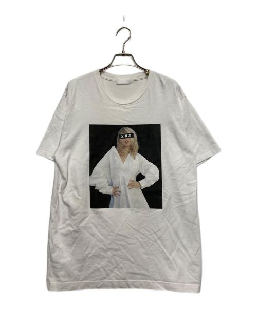 GOD SELECTION XXX（ゴッドセレクショントリプルエックス）GOD SELECTION XXX (ゴッドセレクショントリプルエックス) フロントプリントTシャツ ホワイト サイズ:Mの古着・服飾アイテム