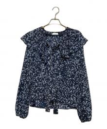 FRAY ID（フレイ アイディー）の古着「花柄ブラウス」｜ネイビー