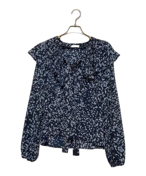 FRAY ID（フレイ アイディー）FRAY ID (フレイ アイディー) 花柄ブラウス ネイビー サイズ:SIZE Freeの古着・服飾アイテム