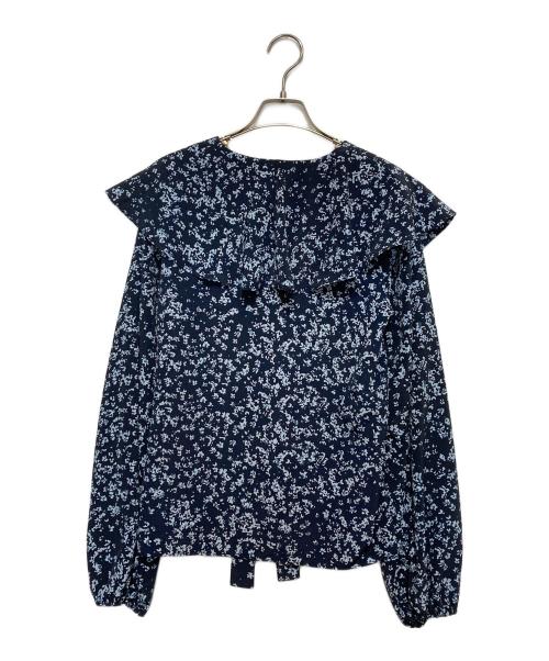 FRAY ID（フレイ アイディー）FRAY ID (フレイ アイディー) 花柄ブラウス ネイビー サイズ:SIZE Freeの古着・服飾アイテム