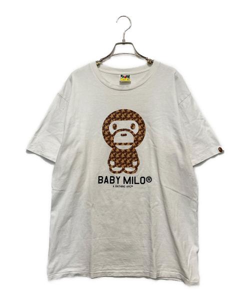 A BATHING APE（ア ベイシング エイプ）A BATHING APE (ア ベイシング エイプ) BABY MILO TEE ホワイト サイズ:XLの古着・服飾アイテム