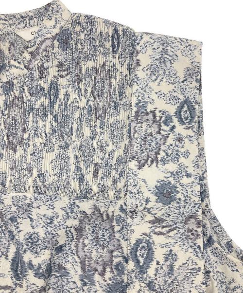 CLANE（クラネ）CLANE (クラネ) CHINTZ FLOWER SQUARE SLEEVE TOPS グレー サイズ:SIZE 1の古着・服飾アイテム
