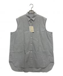 Whim Gazette（ウィムガゼット）の古着「ボウタイノースリーブブラウス」｜スカイブルー