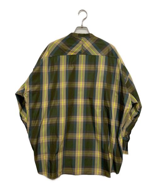 machatt（マチャット）machatt (マチャット) バンドカラーチェックシャツワンピース ベージュ サイズ:なしの古着・服飾アイテム