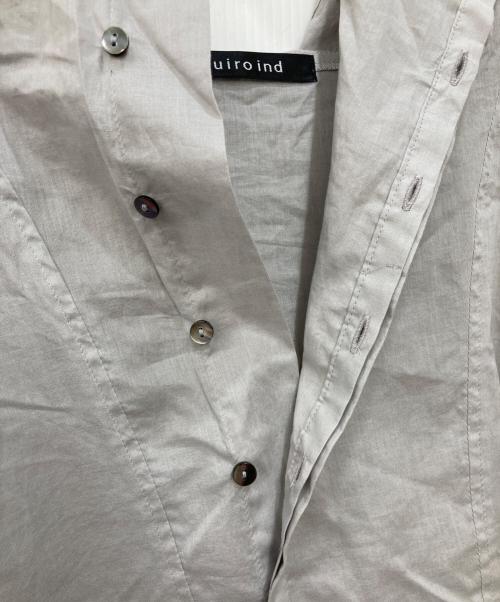 mizuiro-ind（ミズイロインド）mizuiro-ind (ミズイロインド) フード付きプルオーバーシャツ グレー サイズ:不明の古着・服飾アイテム