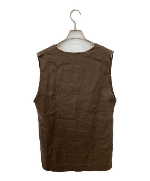 SLOBE IENA（スローブ イエナ）SLOBE IENA (スローブ イエナ) リネンノースリーブブラウス ブラウン サイズ:不明の古着・服飾アイテム