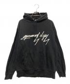 GROUND Yグラウンドワイ）の古着「反転ロゴプルオーバーフーディー」｜ブラック