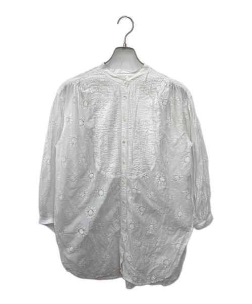 Audrey and John Wad（オードリーアンドジョンワッド）Audrey and John Wad (オードリーアンドジョンワッド) インドコットン刺繍ブラウス ホワイト サイズ:FREEの古着・服飾アイテム