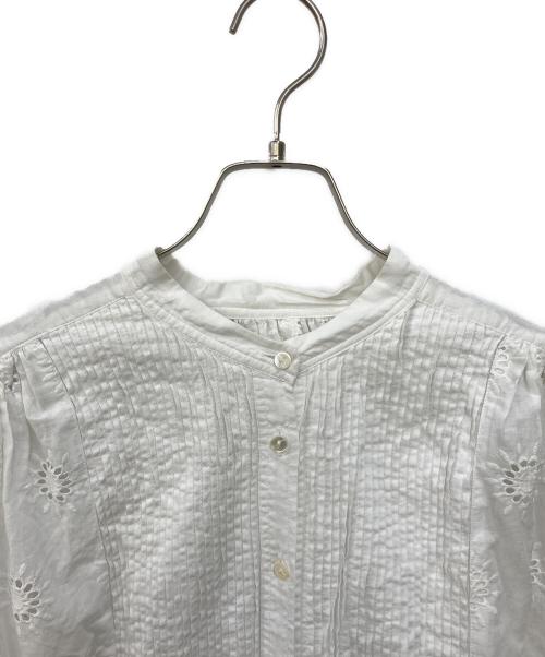 Audrey and John Wad（オードリーアンドジョンワッド）Audrey and John Wad (オードリーアンドジョンワッド) インドコットン刺繍ブラウス ホワイト サイズ:FREEの古着・服飾アイテム