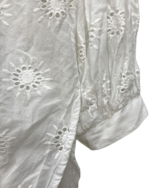 Audrey and John Wad（オードリーアンドジョンワッド）Audrey and John Wad (オードリーアンドジョンワッド) インドコットン刺繍ブラウス ホワイト サイズ:FREEの古着・服飾アイテム