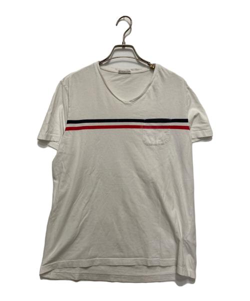 MONCLER（モンクレール）MONCLER (モンクレール) ポケットTシャツ ホワイト サイズ:Lの古着・服飾アイテム
