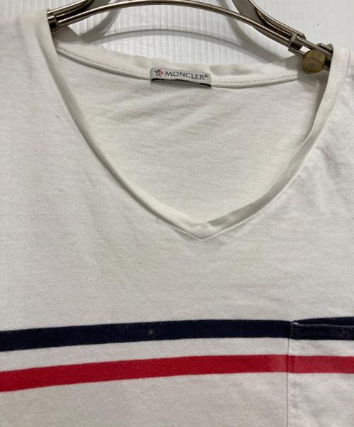 MONCLER（モンクレール）MONCLER (モンクレール) ポケットTシャツ ホワイト サイズ:Lの古着・服飾アイテム
