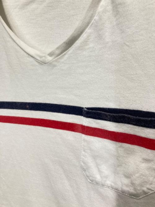 MONCLER（モンクレール）MONCLER (モンクレール) ポケットTシャツ ホワイト サイズ:Lの古着・服飾アイテム