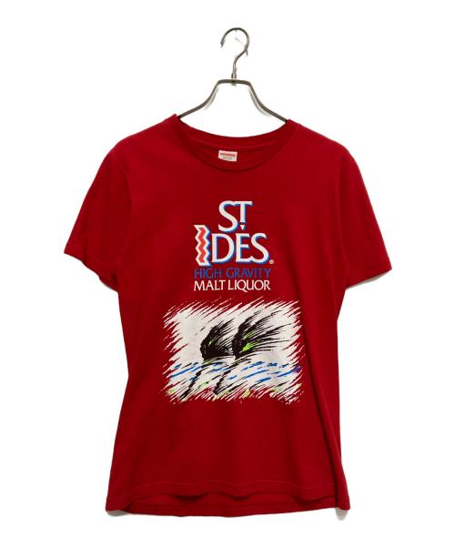 SUPREME（シュプリーム）Supreme (シュプリーム) St. Ides Tee レッド サイズ:Sの古着・服飾アイテム