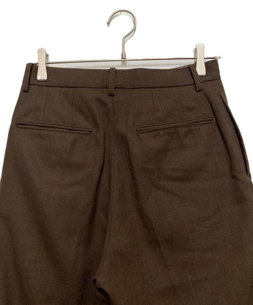 AURALEE（オーラリー）AURALEE (オーラリー) HARD TWIST WOOL PANAMA STRIPE SLACKS ブラウン サイズ:SIZE 1の古着・服飾アイテム