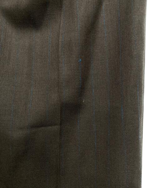 AURALEE（オーラリー）AURALEE (オーラリー) HARD TWIST WOOL PANAMA STRIPE SLACKS ブラウン サイズ:SIZE 1の古着・服飾アイテム