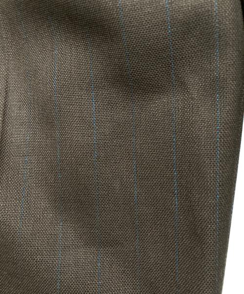 AURALEE（オーラリー）AURALEE (オーラリー) HARD TWIST WOOL PANAMA STRIPE SLACKS ブラウン サイズ:SIZE 1の古着・服飾アイテム