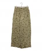 TODAYFULトゥデイフル）の古着「Flower Jacquard Trousers」｜グリーン