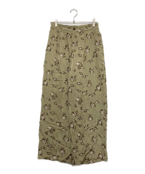 TODAYFUL（トゥデイフル）TODAYFUL (トゥデイフル) Flower Jacquard Trousers グリーン サイズ:Mの古着・服飾アイテム
