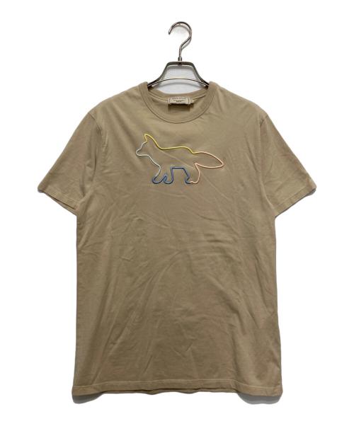 maison kitsune（メゾンキツネ）MAISON KITSUNE (メゾンキツネ) Tシャツ ベージュ サイズ:XSの古着・服飾アイテム