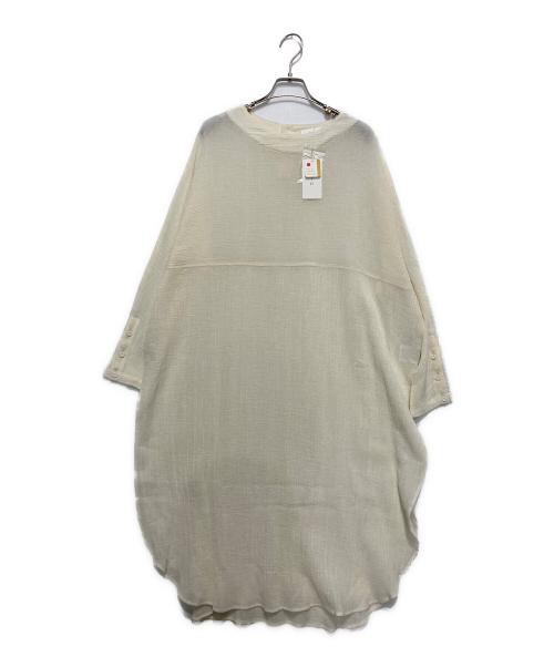 KAGURE（カグレ）kagure (カグレ) ガーゼロングチュニック アイボリー サイズ:FREE 未使用品の古着・服飾アイテム