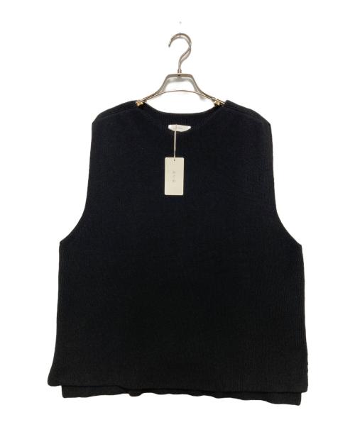 KAGURE（カグレ）kagure (カグレ) コットンニットベスト ブラック サイズ:FREE 未使用品の古着・服飾アイテム