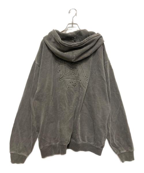 X-LARGE（エクストララージ）X-LARGE (エクストララージ) PIGMENT DYED EMBOSS LOGO ZIP HOODED SWEAT グレー サイズ:Lの古着・服飾アイテム