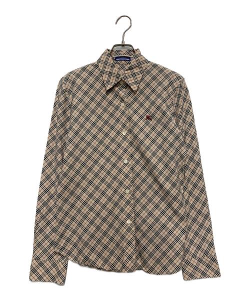 BURBERRY BLUE LABEL（バーバリーロンドンブルーレーベル）BURBERRY BLUE LABEL (バーバリーロンドンブルーレーベル) ノバァチェックシャツ ベージュ サイズ:SIZE 40の古着・服飾アイテム