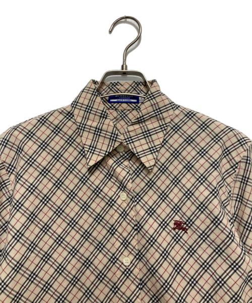 BURBERRY BLUE LABEL（バーバリーロンドンブルーレーベル）BURBERRY BLUE LABEL (バーバリーロンドンブルーレーベル) ノバァチェックシャツ ベージュ サイズ:SIZE 40の古着・服飾アイテム