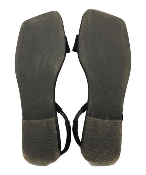 MARW UNITED ARROWS（マルゥ ユナイテッドアローズ）MARW UNITED ARROWS (マルゥ ユナイテッドアローズ) Odette e Odile (オデットエオディール) フラット バッグ ベルト サンダル ブラック サイズ:23㎝の古着・服飾アイテム